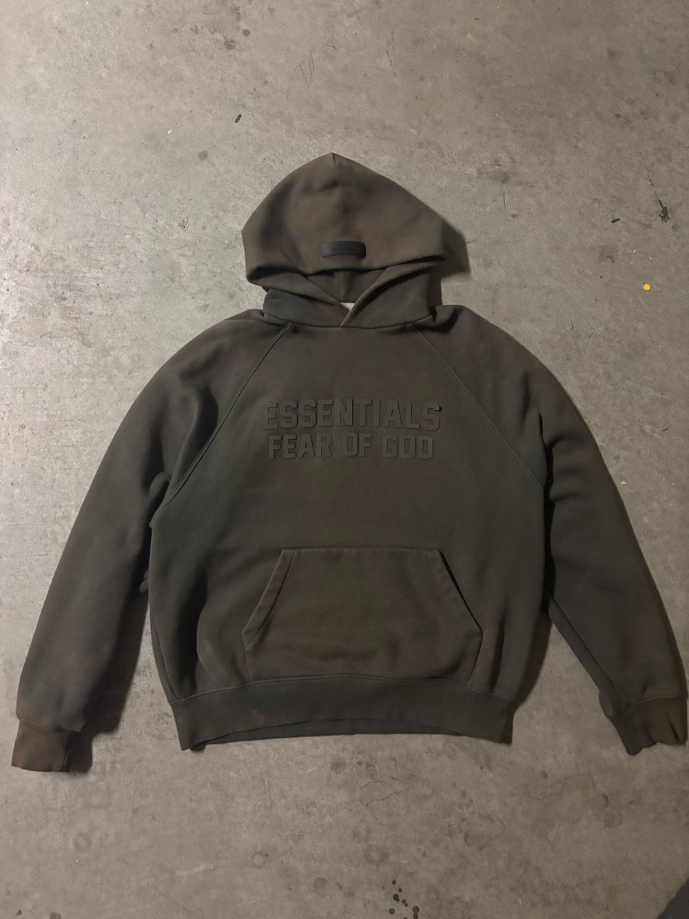 Essentials Fear of God Olive Green Pullover Hoodie - Men